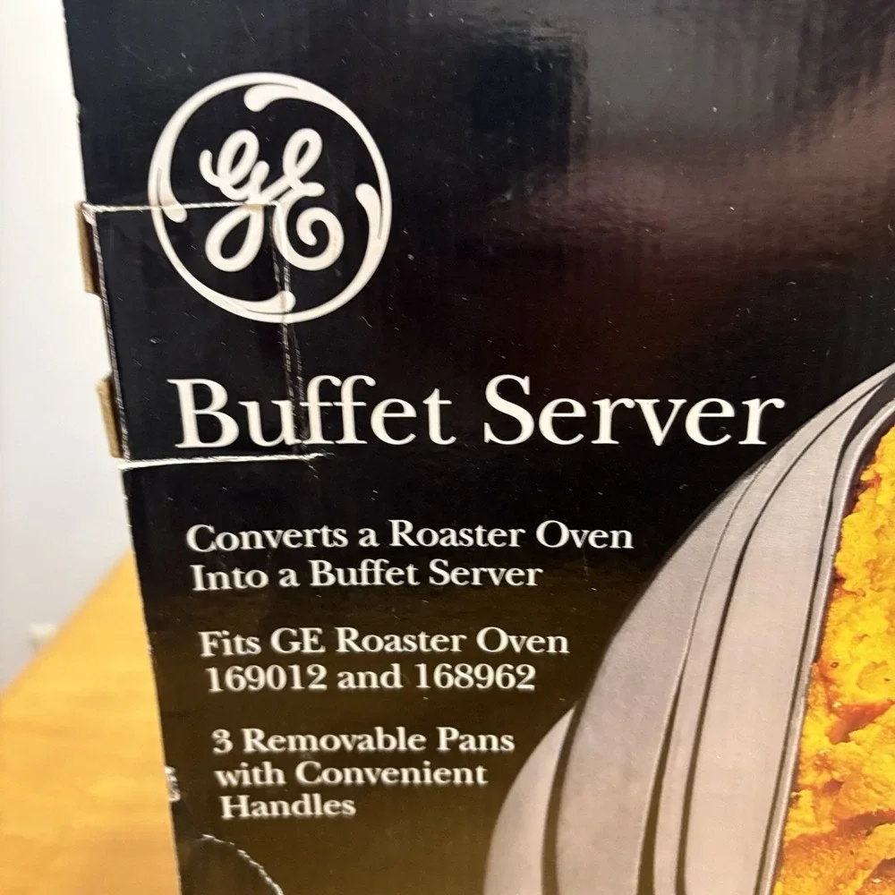 GE Roaster Oven Buffet Server Inserts 3 Pans 169013 Fits 169012 & 168962